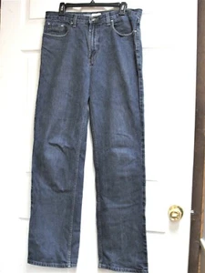 ST JOHN'S BAY SJB Men's Straight Fit Dark Wash Blue Jeans Size 34 x 34 - Picture 1 of 4