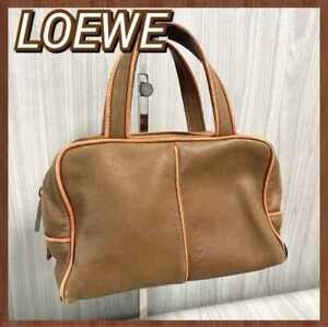 LOEWE Loewe/handbag mini bag brown orange fashionable women's used from Japan