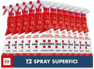 12x Amuchina Superfici Spray Disinfettante Sgrassatore Attivo 12 Flaconi x 750ml - Foto 1 di 4