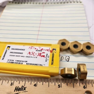 KENNAMETAL HNGJ0905ANSNGD / HNGJ535ANSNGD KCSM40 5 pcsAlTiN, TiN Coat.246″ Thick - Picture 1 of 5