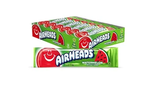 Airheads Candy, Watermelon Flavor, Individually Wrapped Full Size Bars, Taffy, N - Picture 1 of 17