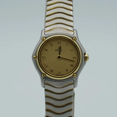 Ebel Classic Wave Women's Watch Steel /750 Gold 0 7/8in Top Condition Pearl - Image 1 of 4