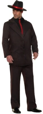 Men's Malone Costume Gangster Suit Pinstriped 1920's Mafia Mob - Image 1 of 2