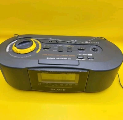 Sony Reloj Despertador Dream Machine ICF-C900HS Radio Seguridad Hogar Negro Amarillo Foto 1 de 4