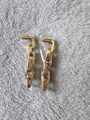 Eddie Borgo Supra Chain Link Earrings 12k Gold Vermeil Handmade Bold Stunning - Image 1 of 3