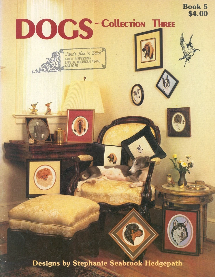 DOGS COLLECTION #3 BOOK #5 CROSS STITCH NEEDLE POINT EIGHT PATTERNS - Image 1 of 1