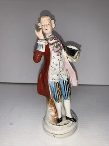 Fern (Japan ) Vintage Porcelain Man Victorian/Colonial Style Figurine 8" - Picture 1 of 6