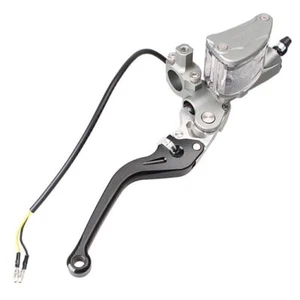 Left &Right 7/8" Brake Master Cylinder Cable Clutch Fluid Reservoir Levers Motor - Picture 1 of 7