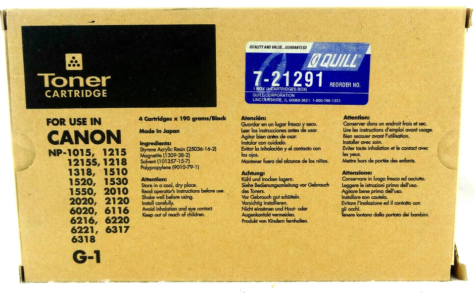 KATUN para uso en Canon NP-1015 / 1215 / 1510 caja de tóner negro de 2 envío gratuito Foto 1 de 1