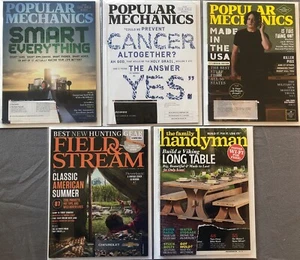 (5 Magazine Lot) Popular Mechanics, Field & Stream, Family Handyman (2017-2018) - Picture 1 of 6