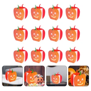 Bolsa de velas de calabaza de 12 piezas bolsa de golosinas de Halloween decoración de festival - Imagen 1 de 12