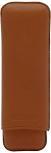 MARTIN WESS NATURAL SMOOTH GOATSKIN / COWHIDE LEATHER 2 CORONA CIGAR CASE NEW - Picture 1 of 3