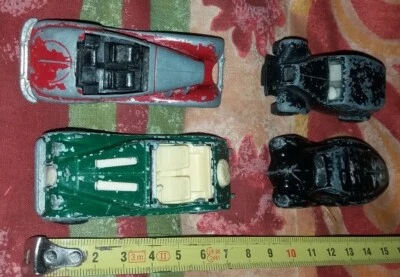 4 voiture anciennes 1/50 2 voitures des années 70/80 hot wheels Mercedes 440 - Photo 1/4