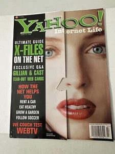 YAHOO INTERNET LIFE Magazine Rare July 1998 - GILLIAN ANDERSON & X-Files! - Picture 1 of 10