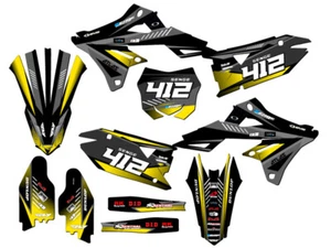 2019-2023 RMZ 250 SURGE Black Senge Graphics Kit Compatible with Suzuki - Picture 1 of 10