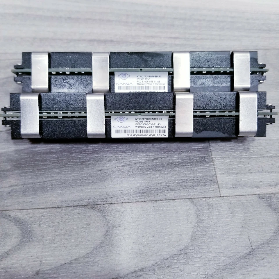 HB]  1GB 2x512MB NANYA DDR2-667 PC2-5300 ECC FBDIMM RAM 240pin Mac Pro Servefr - Image 1 of 1