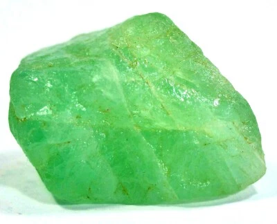 Muestra de faceta de fluorita colombiana verde natural de 359,55 quilates áspera certificada AGL Foto 1 de 4