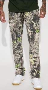 NWT Men's Fashion Nova Worker Slim Cargo Pants - Green/combo Sz XXL - Picture 1 of 12