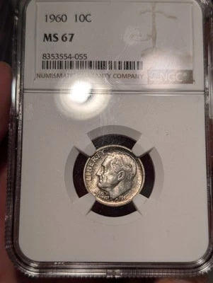 1960 10C Roosevelt Dime NGC MS67 - Image 1 of 4