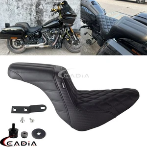 LS 2-Up Seat w/Gel Pad Kit For Harley Low Rider FXLRST FXLRS FXLR FLSB 2018-2024 - Picture 1 of 10