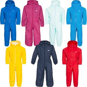 Trespass Babies Infants Button Waterproof Breathable Puddle Suit Rain Suit - Picture 1 of 7