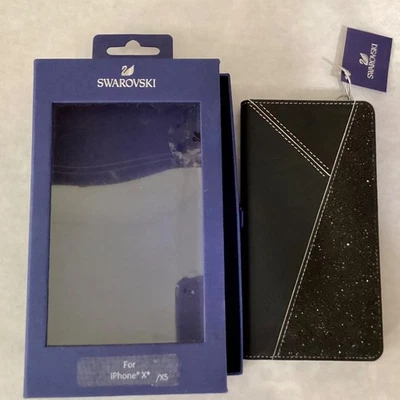 SWAROVSKI iPhone X / XS Book Case Cellphone Case NEW IN BOX with tag Black - Image 1 of 3