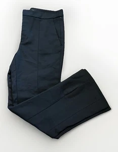 ZARA Women's Navy Blue Skinny Flare Cropped Dress Pants Sz M - Picture 1 of 7