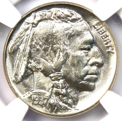 1937 Buffalo Nickel 5C Coin - Certified NGC MS68 - RARE Grade - $8,000 Value! - Image 1 of 4