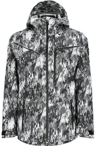 Obermeyer Foraker Shell Jacket Men's S Black White Recco Hooded Full Zip NWTs  - Picture 1 of 10