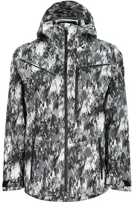 Obermeyer Foraker Shell Jacket Men's S Black White Recco Hooded Full Zip NWTs  - Image 1 of 4