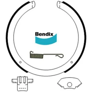BENDIX BONDED BRAKE SHOE SET BS3218 - Picture 1 of 1