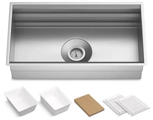 Kohler Prolific Undermount 33 pulgadas acero inoxidable con accesorios - Imagen 1 de 5