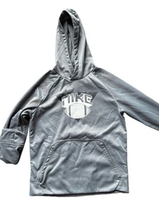 Boy's Youth Nike Therma Dri-Fit Football Gray Pullover Hoodie Size  Medium Youth - Picture 1 of 5
