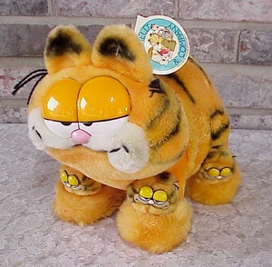 Peluche Garfield vintage nelle sue pantofole fattoria divertente di Dakin Garfield & Company - Foto 1 di 10