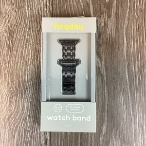 Apple Watch correa de eslabones metálicos festoneados 38-41 mm negro nuevo - Imagen 1 de 2