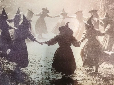 Scary Witches Photo Poster Prints 12" X 16" Canvas Halloween Durable Witch - Image 1 of 3
