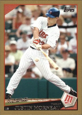 2009 Topps Gold Border #90 Justin Morneau /2009 - BB - Image 1 of 2