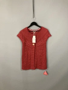 JOE BROWNS SHORT SLEEVE Cardigan - Size UK8 - Red - New With Tags - Women’s - Picture 1 of 4