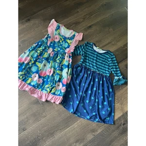 Millie Loves Lily Dress Bundle Floral Dot Ruffle Sleeve Kids Clothes size 12 - Picture 1 of 3