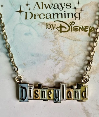 🔥Disney Parks - DISNEYLAND MARQUEE - Necklace - Always Dreaming By Disney💥 - Image 1 of 3