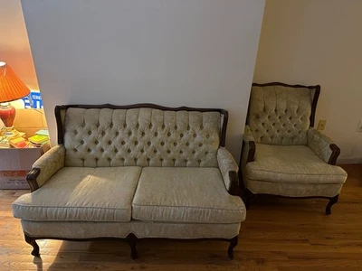 Juego de sofá salón 3 piezas estilo victoriano Foto 1 de 2