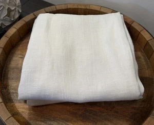 Pottery Barn 3-in-1 Pole Top Emery Linen Sheer Curtain 50x84 White Excellent! - Picture 1 of 5