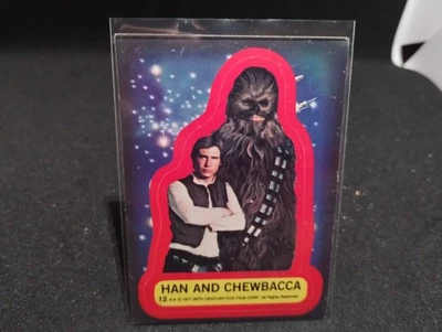 1977 Han And Chewbacca #12 Topps Star Wars Sticker MP - Image 1 of 2