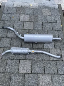 Fiat 124 Spider originaler Auspuff, Mittel- Endtopf, Marke Imasaf - Bild 1 von 3