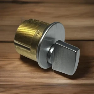 LSDA - 1 ” - Mortise Thumbturn Cylinder - 26D - Satin Chrome - Solid Brass - Picture 1 of 5