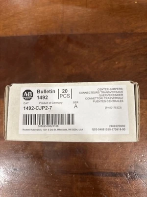 Box of 20 Allen Bradley 1492-CJP2-7 Center Jumpers Terminal Blocks - Image 1 of 4
