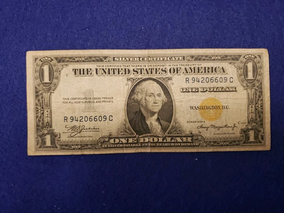 1935 A $1 One Dollar Silver Certificate North Africa WWII Emergency Issue - Image 1 of 2
