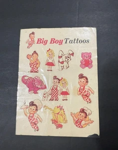 Vintage Big Boy Tattoos Sheet....Unused.....Free Shipping - Picture 1 of 2