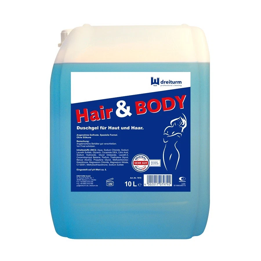 Dreiturm Hair & Body Duschgel, Shampoo,Haut und Haare, mild 10L - Bild 1 von 1
