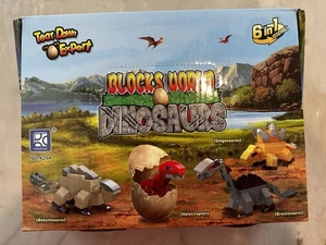 BLOCKS WORLD DINOSAURS  - SET OF 12 EGGS CREATE YOUR OWN DINOSAURS - Picture 1 of 3